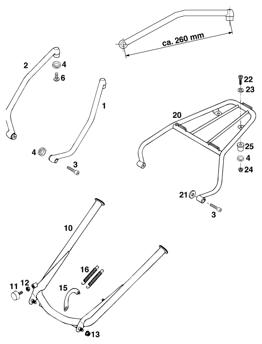 Sprängskiss: Accessories – KTM 620 DUKE-E 37KW