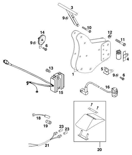 Sprängskiss: Wiring Harness – KTM 620 LC4 RALLYE '97