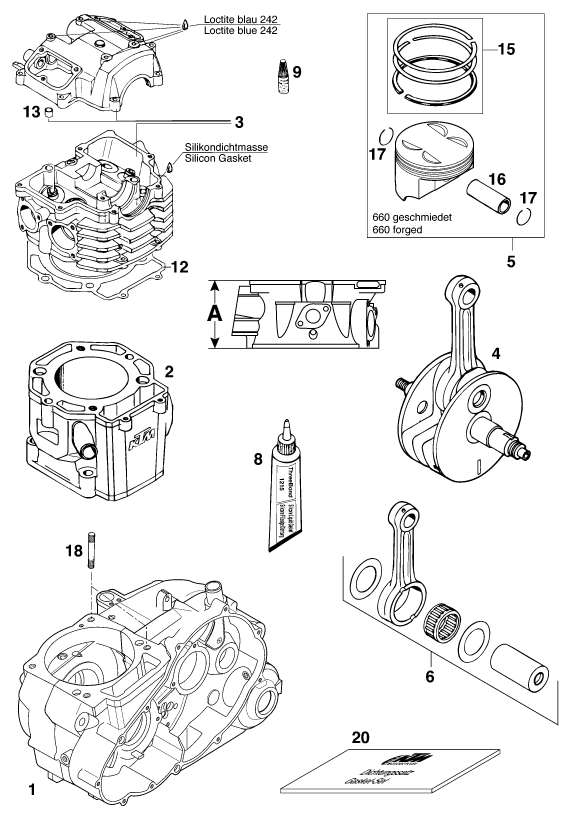 Sprängskiss: Other – KTM 620 COMPETITION LIMITED 20kW