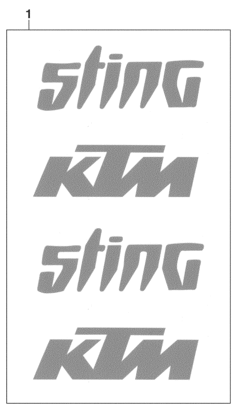 Sprängskiss: Decal – KTM 125 STING '98