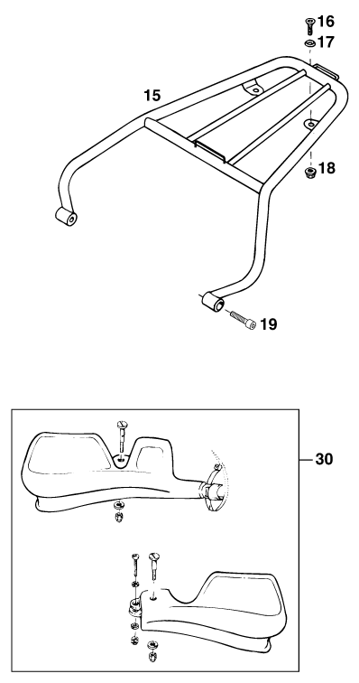 Sprängskiss: Accessories – KTM 125 LC2 80 '98