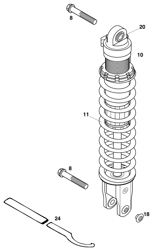 Sprängskiss: Shock Absorber – KTM 380 EXC