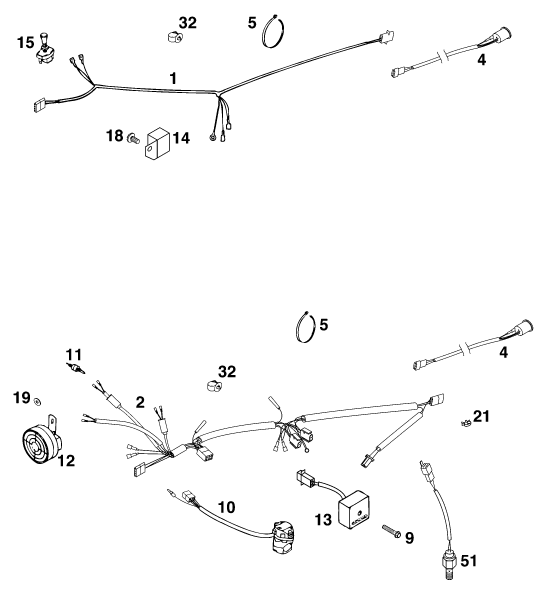 Sprängskiss: Wiring Harness – KTM 380 EXC