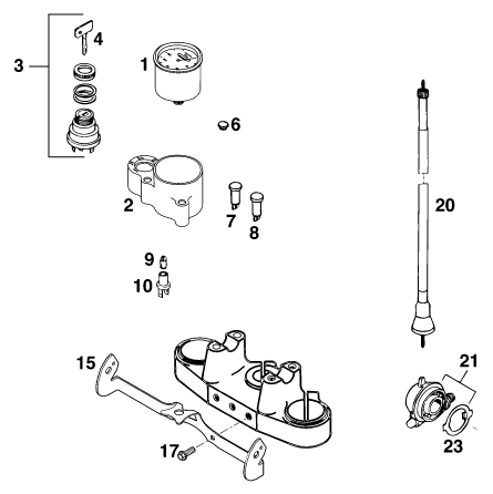 Sprängskiss: Instruments / Lock System – KTM 380 EGS 8kW