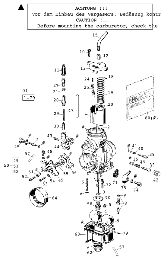 Sprängskiss: Carburetor – KTM 640 LC 4 '98