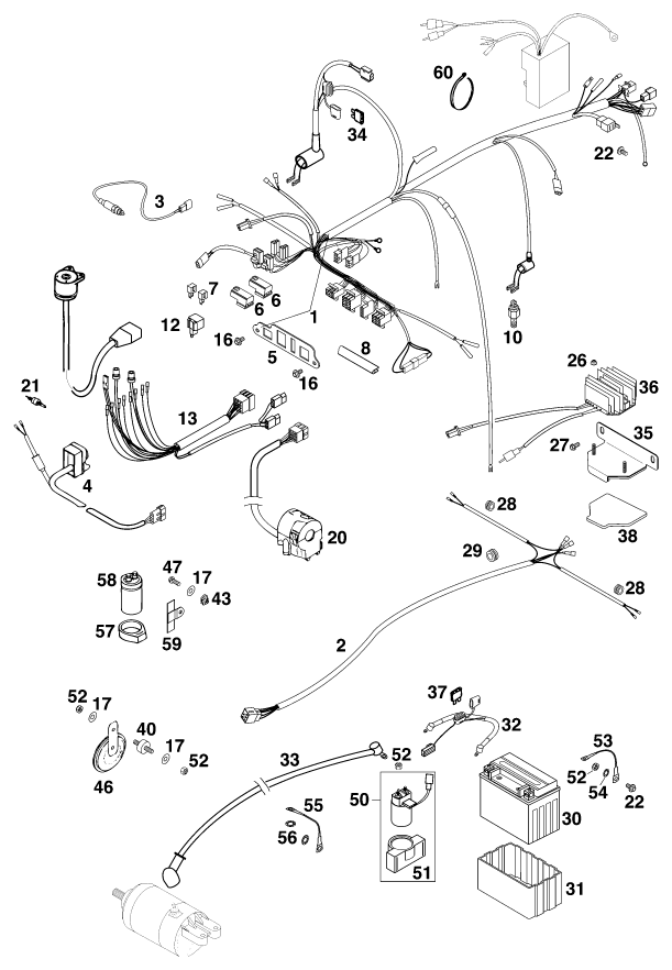 Sprängskiss: Wiring Harness – KTM 640 ADVENTURE-R D