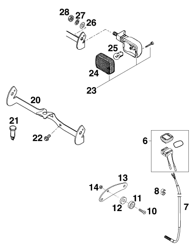 Sprängskiss: Instruments / Lock System – KTM 540 SXC