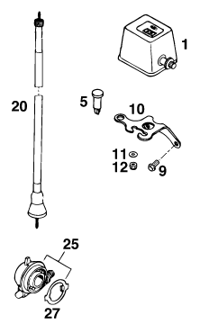 Sprängskiss: Instruments / Lock System – KTM 400 SUP-COMP EXC