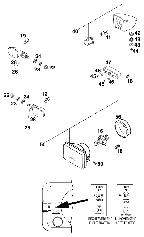 Sprängskiss: Lighting System – KTM 400 LC 4 '98
