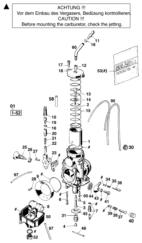 Sprängskiss: Carburetor – KTM 620 LC-4 Competition