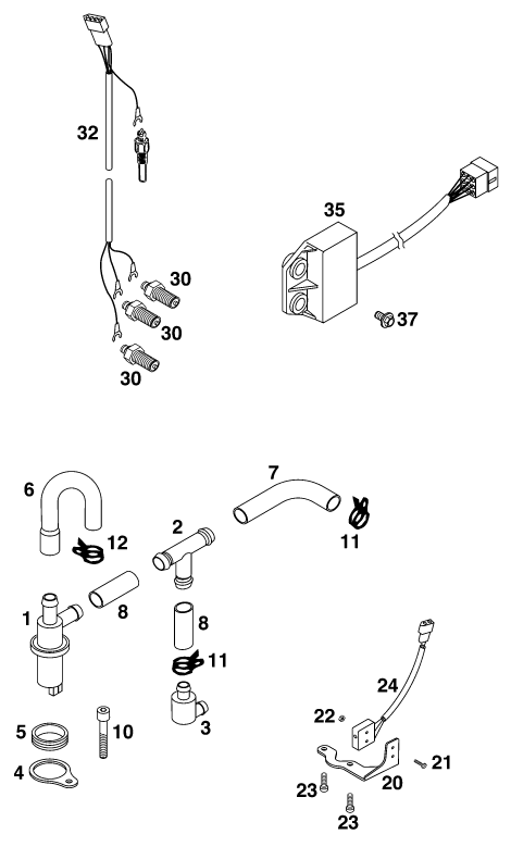 Sprängskiss: Electronic Power Control Epc – KTM 640 LC 4 '98