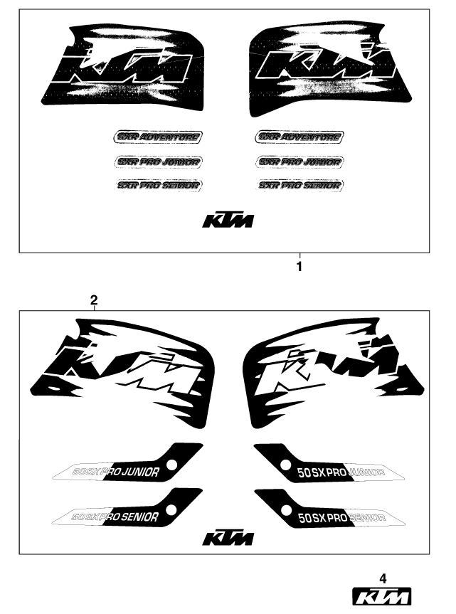 Sprängskiss: Decal – KTM 50 MINI ADVENTURE 99
