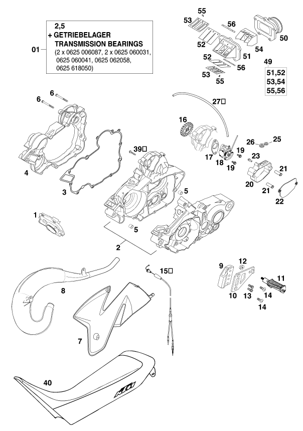 Sprängskiss: Other – KTM 200 EXC - GS 8kW 2000