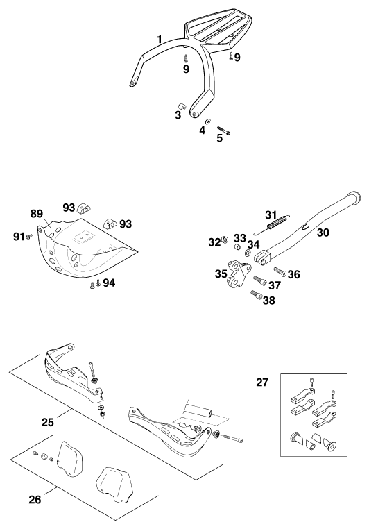 Sprängskiss: Accessories – KTM 400 SUP-COMP 20kW