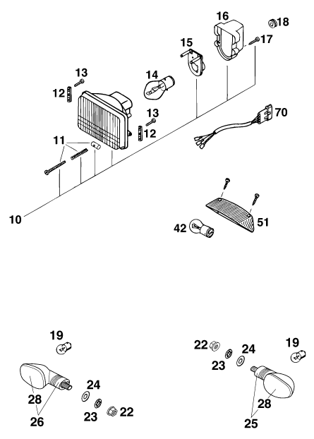 Sprängskiss: Lighting System – KTM 540 SXC 20kW