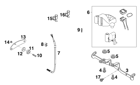 Sprängskiss: Instruments / Lock System – KTM 400 SXC 2000