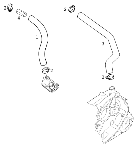 Sprängskiss: Engine Vent – KTM 640 DUKE II LIME 2000