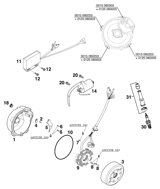 Sprängskiss: Ignition System – KTM 620 SUP-COMP 20kW