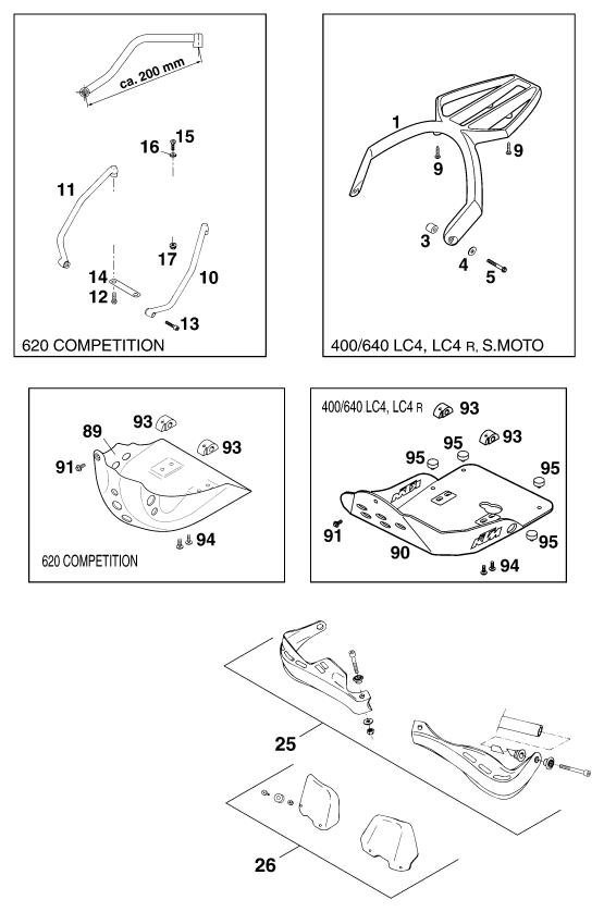 Sprängskiss: Accessories – KTM 400 LC 4 99