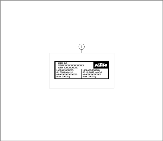 Sprängskiss: Technic Information Sticker – KTM 300 EXC 2026